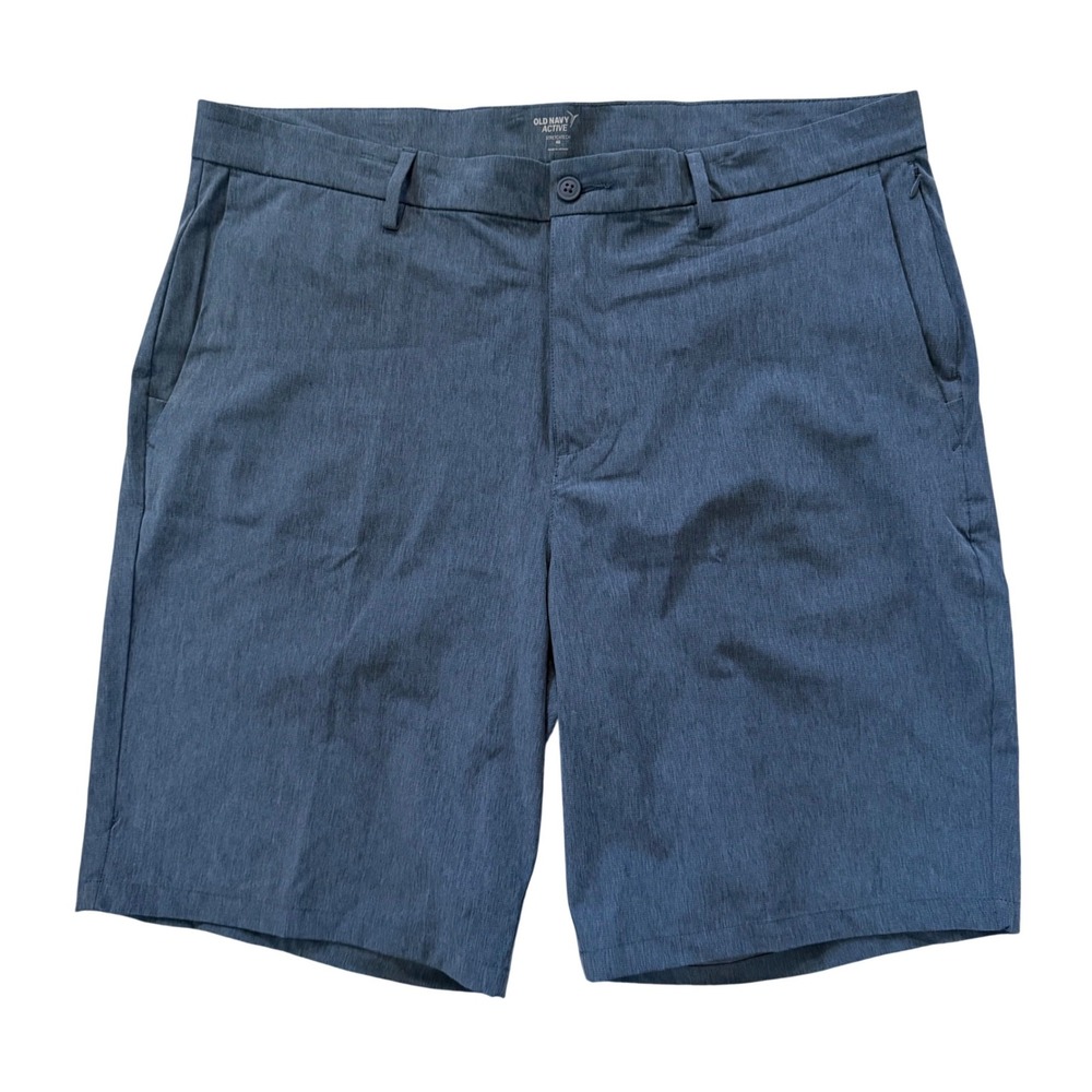 Old‎ Navy Active StretchTech Mens Shorts 40 Navy Blue Heathered Athletic Hiking